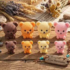 Figurines en résine personnalisées de mini-ours mignons, statues d'animaux de collection pour la décoration de table, de jardin, de micro-paysage et de maison - Product Image 6