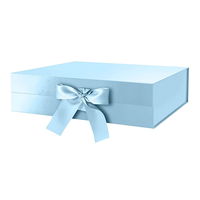 Coffrets Cadeaux Exquis Personnels Personnalisés de Couleur Grands Coffrets Cadeaux de Luxe Bleus avec Fermeture Ruban Boîtes