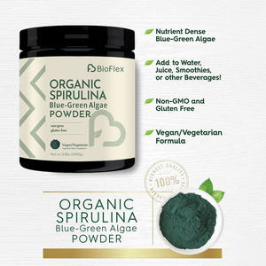 BioFlex OEM Marque Privée Alimentaire Vegan 100% Naturel Biologique Extrait d'Algues Spiruline Bleu-Vert Antioxydant Soutien Immunitaire - Product Image 2