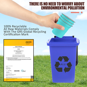 Bán buôn thân thiện với môi cấp thực phẩm Stackable biểu tượng tùy chỉnh đầy màu sắc tái sử dụng nhôm ly cho bia bên ngoài trời - Product Image 5