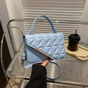 Wholesale Women's Embroidery Small Bag Single Shoulder Crossbody Popular Texture Handheld Small <b>Square</b> Design Polyester - Product Image 4