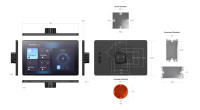 Panel de Control Inteligente Android de 10.1 Pulgadas, Tablet de Montaje en Pared con PoE, RJ45, RS485 y Tipo C para Sala de Reuniones y Automatización del Hogar