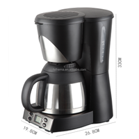 Thema CKD SKD temporizador Digital Control programable automático Anti goteo 1000W mantener caliente 1.8L 12 15 Taza Termo cafetera de goteo