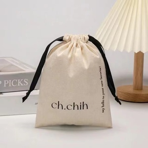 Custom Recycled Drawstring Muslin Cotton Pouch Gift <b>Packaging</b> <b>Bag</b> - Product Image 6