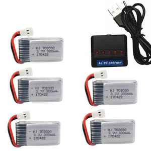 3.7V 300mAh LiPo pin với Bộ sạc cho <span class=keywords><strong>UDI</strong></span> u816 U830 F180 E55 fq777 fq17w Hubsan H107 Syma x11c fy530 <span class=keywords><strong>RC</strong></span> <span class=keywords><strong>Drone</strong></span> Pin - Product Image 1