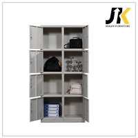 Vente flash : Armoire à vêtements en acier laminé à froid à 8 portes, casier en métal robuste, casier de rangement multifonctionnel pour chambre à coucher, école, salle de sport