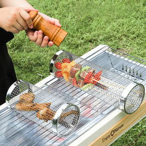 金属バーベキューシリンダーフィルターバスケットポータブルステンレス鋼 - Product Image 2