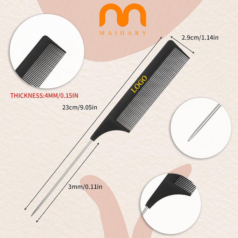 Custom Logo Hair Rat Tail Comb