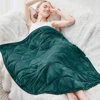 Couverture lestée de luxe en velours cristal, petite couverture lestée portable pour le repos, couverture de voyage lestée
