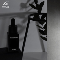 Compte-gouttes en verre noir 10ml, 15ml, 30ml, bouteille carrée à fond épais, bouteille de soins de la peau, bouteille d'huile fine