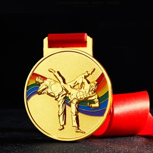 เหรียญจิวยิตสูออกแบบเองราคาถูก เหรียญกีฬาโลหะเปล่าสีทอง เงิน ทองแดง/บรอนซ์ เหรียญรางวัลจิวยิตสูแบบกำหนดเอง - Product Image 1