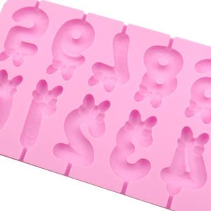 Moule à sucette en silicone 0-9 en stock pour château à sucre, outil de bricolage pour bonbons au lait et <span class=keywords><strong>fromage</strong></span> sans bâton - Product Image 4