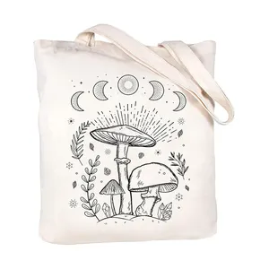 Cotton Bags Big Quantity Plain With Zipper Vintage Large Grocery Tote Bags Bulk Foldable shopping Grocery