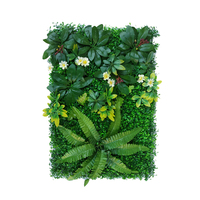 Panneau mural de fleurs artificielles, feuillage mixte, toile de fond, herbe multi-plantes, feuilles vertes, mur pour la décoration intérieure et extérieure du jardin