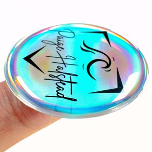 Autocollant 3D personnalisé en époxy, étanche, transparent comme du cristal, en PVC, pour logo, idéal pour ordinateur portable, skateboard, bagages, et branding - Product Image 2