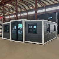 Maison module préfabriquée Maison prête à l'emploi Maison en conteneur extensible de 20 pieds avec 3 chambres à coucher