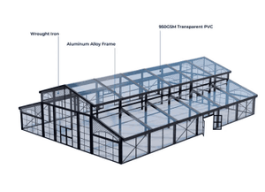 Lujo portátil al aire libre de alta resistencia de vidrio boda evento exposición carpa Marco de aleación de aluminio tela de PVC varios tamaños Todos - Product Image 6
