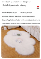 Tapis en peluche en forme de nuage irrégulier chambre à coucher chevet et salon tapis de sol ensemble de tapis