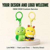 Porte-clés en résine mignon Turtle Bee Duo, breloque animaux de dessin animé, cadeau miniature personnalisé, vente en gros