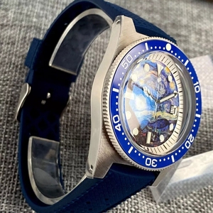 ODM นาฬิกาผู้ชายหน้าปัดคากาวากระจกแซฟไฟร์เรืองแสงเต็มรูปแบบมีหน้าปัด10ATM ดำน้ำนาฬิกาข้อมืออัตโนมัติ NH35หน้าปัดเรืองแสง - Product Image 6