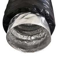 Tuyau de ventilation flexible industriel en acier inoxydable de qualité hospitalière, isolation en aluminium, portable