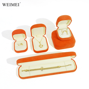 WEIMEI Wholesale Round Corner Velvet Large Storage Jewelry <b>Box</b> For Rings <b>Earrings</b> Necklaces Bracelets Gift Packaging <b>Box</b> - Product Image 4