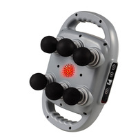 Pistolet de massage à percussion électrique 6 têtes pour tissus profonds, masseur dorsal avec 9 intensités réglables et 9 modes