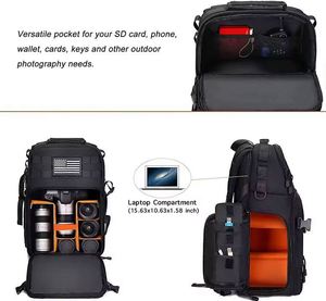Échantillon gratuit : Sacs à dos personnalisés en nylon pour appareil photo et vidéo, sacs à dos imperméables pour ordinateur portable, pour les voyages en plein air et l'équipement numérique - Product Image 4