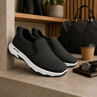 2026 Eigenes Logo Herren Wasserfeste PU Leder Elastische Seiten Slip On Gepolsterte Plattform Gebetsschuhe