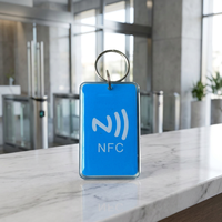 Llavero de PVC con Chip NFC NTAG215, Modelo 3050, 30x50mm, Resistente al Agua, con Resina Epoxi, Programable, Control de Acceso, 13.56MHz