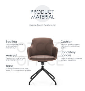Nuevo DISEÑO DE Italia Lujo Premium cómodo Oficina tela cuero tapicería ejecutiva giratoria tarea Conferencia reunión silla - Product Image 3