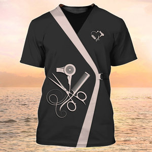 Nouveau T-shirt d'Été Imprimé en 3D pour Homme, Motif Amusant de Barbier, Vêtement de Mode à Manches Courtes pour Coiffeur - Product Image 5