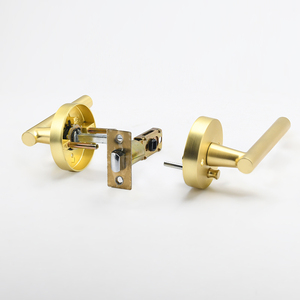 Vàng An Toàn Nhiệm Vụ Nặng Nề Brass Lever <span class=keywords><strong>Lockset</strong></span> 60Mm <span class=keywords><strong>Keyless</strong></span> Đoạn Riêng Tư Tay nắm Cửa Cho Phòng Tắm An Ninh Nhà Khóa Xi Lanh - Product Image 6