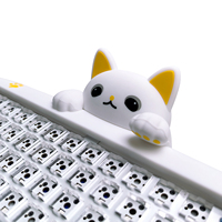 Kit de clavier de jeu mécanique CAT68 clavier en silicone tri-mode 2.4G/BT/filaire échange à chaud claviers ergonomiques rétroéclairés rvb chat mignon