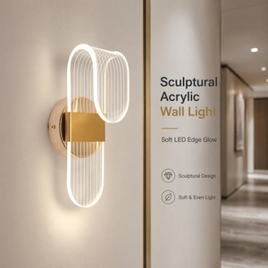 Lámpara de pared LED acrílica moderna de 3W con CCT seleccionable, montada en la pared, decorativa para interiores, para dormitorio, pasillo, sala de estar - Product Image 2