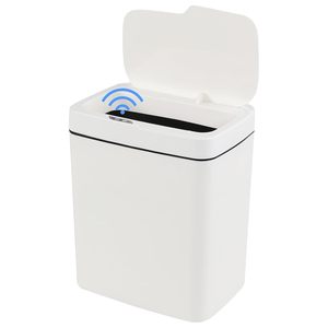 Poubelle de cuisine intelligente électrique en plastique 9L/10L/11L avec capteur de mouvement, couvercle auto-scellant, poubelle automatique carrée pour salle de bain - Product Image 1