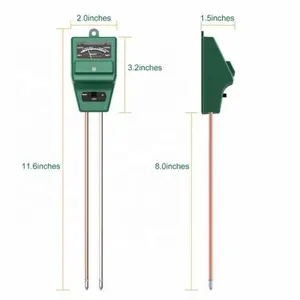 Kit Alat Uji Kelembapan Tanah/Cahaya/PH, Alat Penguji Meter Tanah untuk Berkebun Halaman Rumput 3 In 1