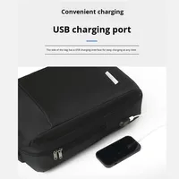Ransel Laptop Multifungsi Kustom Kapasitas Besar Bahan Nylon untuk Bisnis dengan Pengisian Daya USB Desain Terbaru