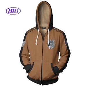 <span class=keywords><strong>Felpa</strong></span> con Cappuccio Costume Anime Unisex Stampa 3D <span class=keywords><strong>Felpa</strong></span> Cosplay L'Attacco dei Giganti - Product Image 3