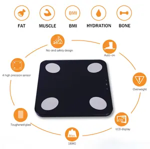 Bluetooth Body Fat Scale Smart Bmi Scale Digital Body Fat Scale With Heart Check