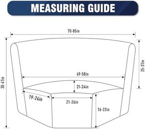 كرسي مقطعي قطيفة حديث على شكل L-قابل للغسل أثاث مخملي مطاطي مانع للانزلاق لغرفة المعيشة - Product Image 3