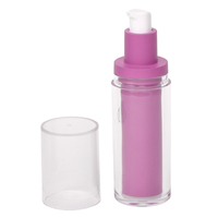 Pumpe 30ml Schwarz 100ml Silber-Kragen Bernsteinfarbene Mattierte Sprühflasche 120ml Airless-Pumpflasche Doppelwandige Airless-Flasche