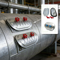 Hatch d'inspection pour conduits d'air en tôle galvanisée avec porte d'accès incurvée