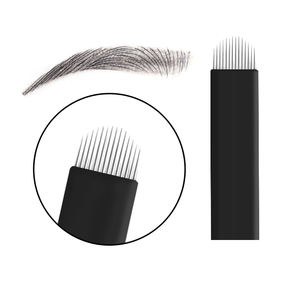 Disposables टैटू सुइयों भौं सुइयों स्थायी मेकअप सुई ब्लेड काले 0.18mm 9/11/12/14/16/18/21 पिन 12U/14U/16U/18U - Product Image 2