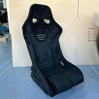 Siège de voiture universel LK surdimensionné en suède, style racing, avec rail coulissant, kit L