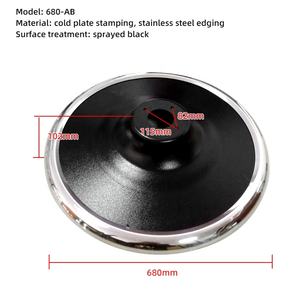 Chaise de salon de coiffure en métal lourd au design moderne, peinture noire, style américain, base ronde haut de gamme - Product Image 3