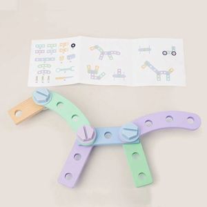 Montessori Wooden Fine Motor Skills <b>Toy</b> Construction Building <b>Set</b> Wooden Nuts Bolts <b>Tool</b> <b>Toy</b> Kits - Product Image 4