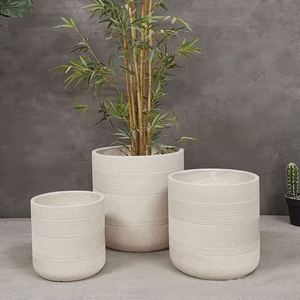 Macetas Ovaladas de Fibra de Vidrio de Gran Tamaño para Jardín, Macetas para Plantas de Interior - Product Image 1