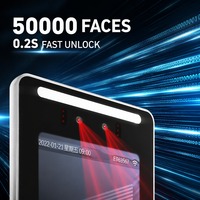 Terminal de reconnaissance faciale biométrique Android 50 000 visages, intégration de tourniquet, contrôle d'accès intelligent de sécurité