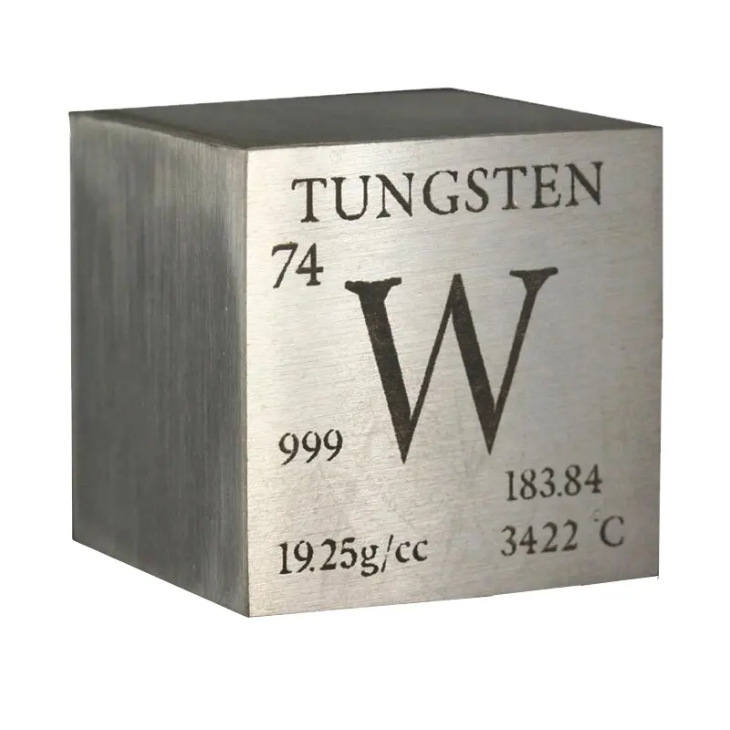 38.1*38.1*38.1mm 1kg superfície de polimento W-1 para venda cubo de tungstênio